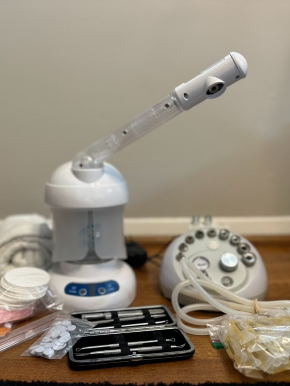 Facial Equipment Bundle – Steamer, Microdermabrasion + Esthetician Supplies